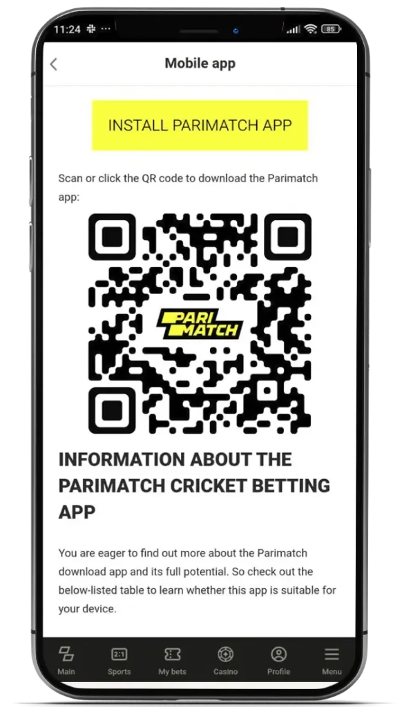 Download Parimatch App for iOS