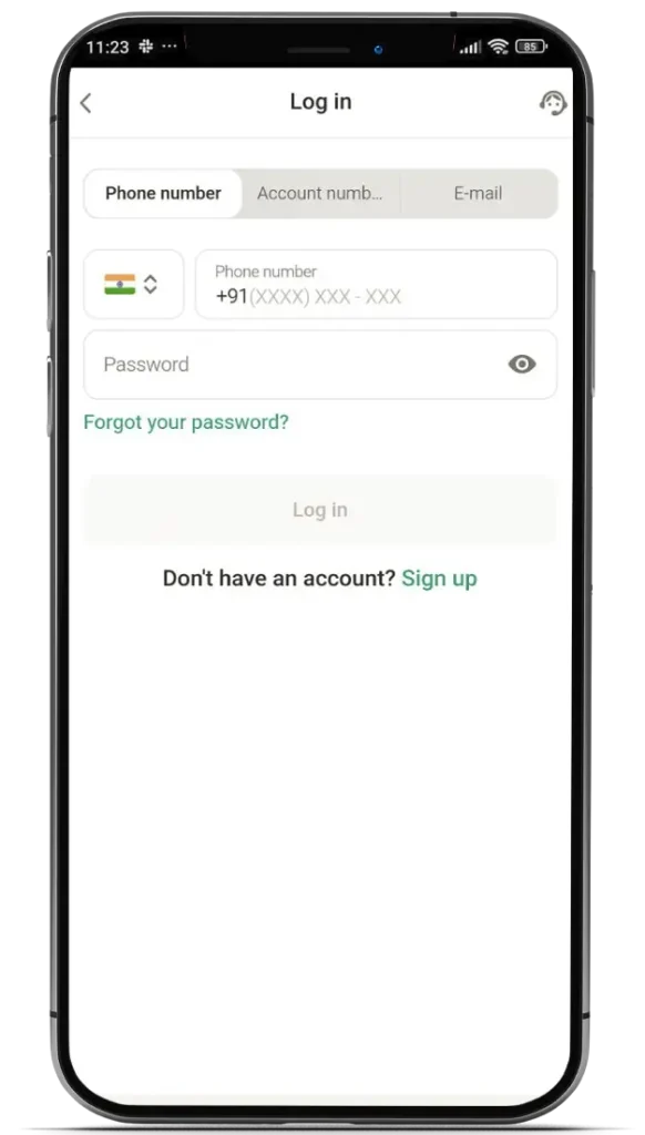 Login to Parimatch India account