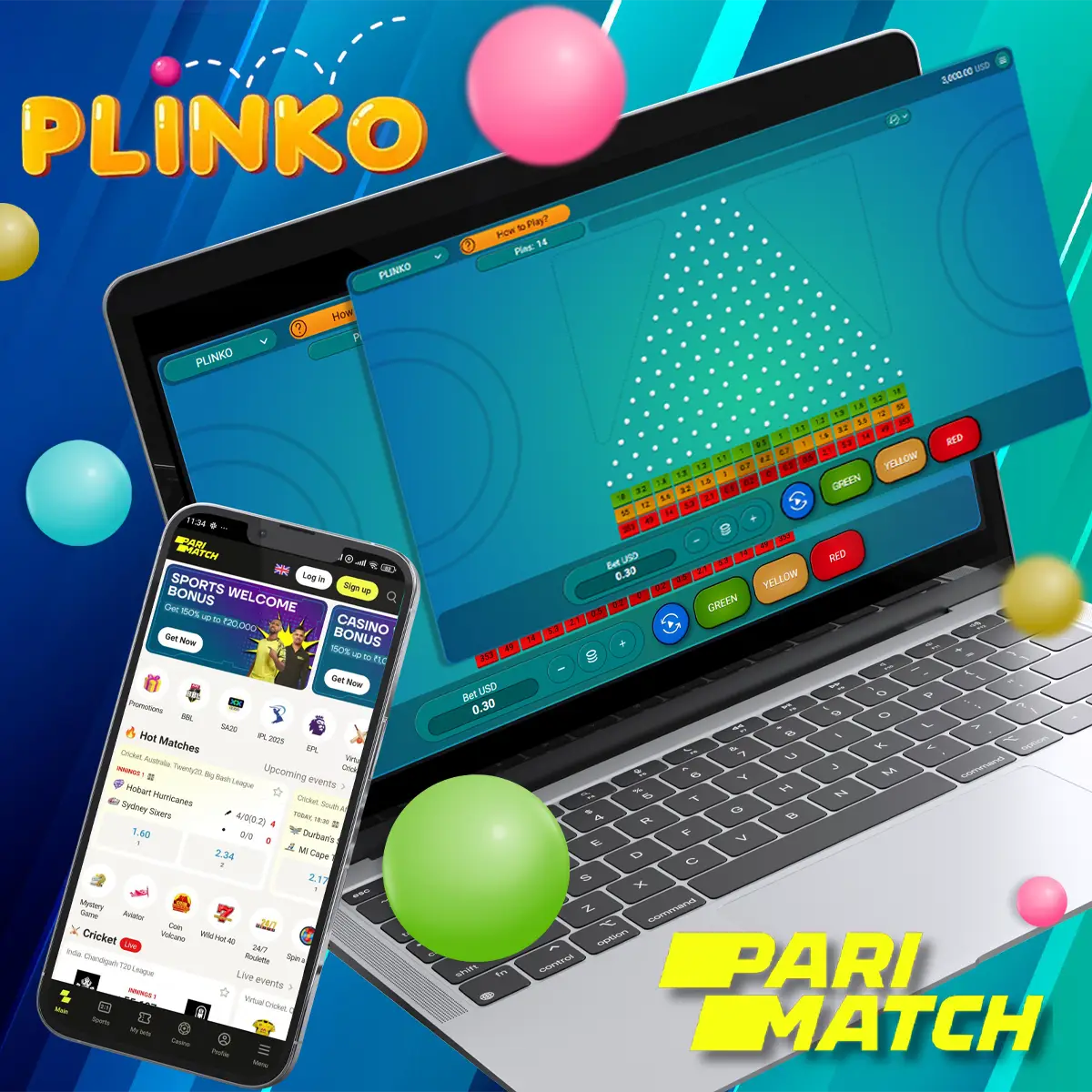 Strategy for Parimatch Plinko game
