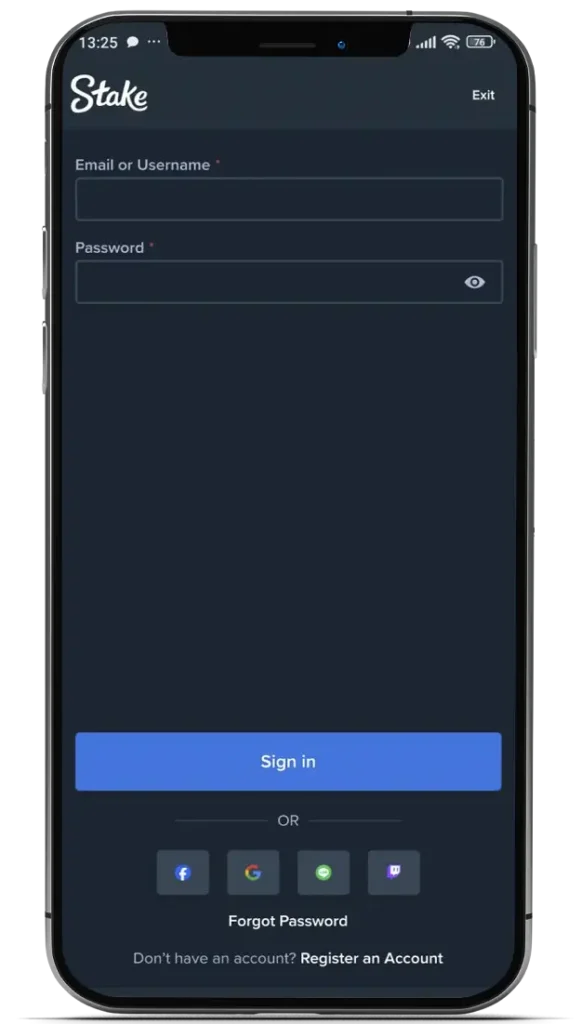 Login to Stake account